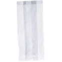 A plain white paper bag standing upright on a white background.