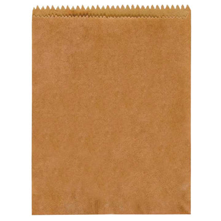 Brown paper bag no handle with white background